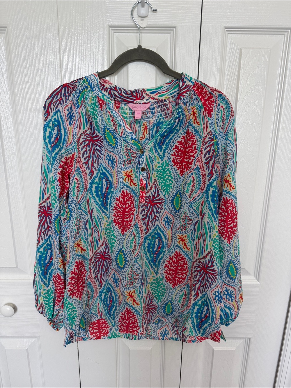 Lilly Pulitzer Multicolor Coral Reef Print Tunic - Blue, Red, Green, Pink